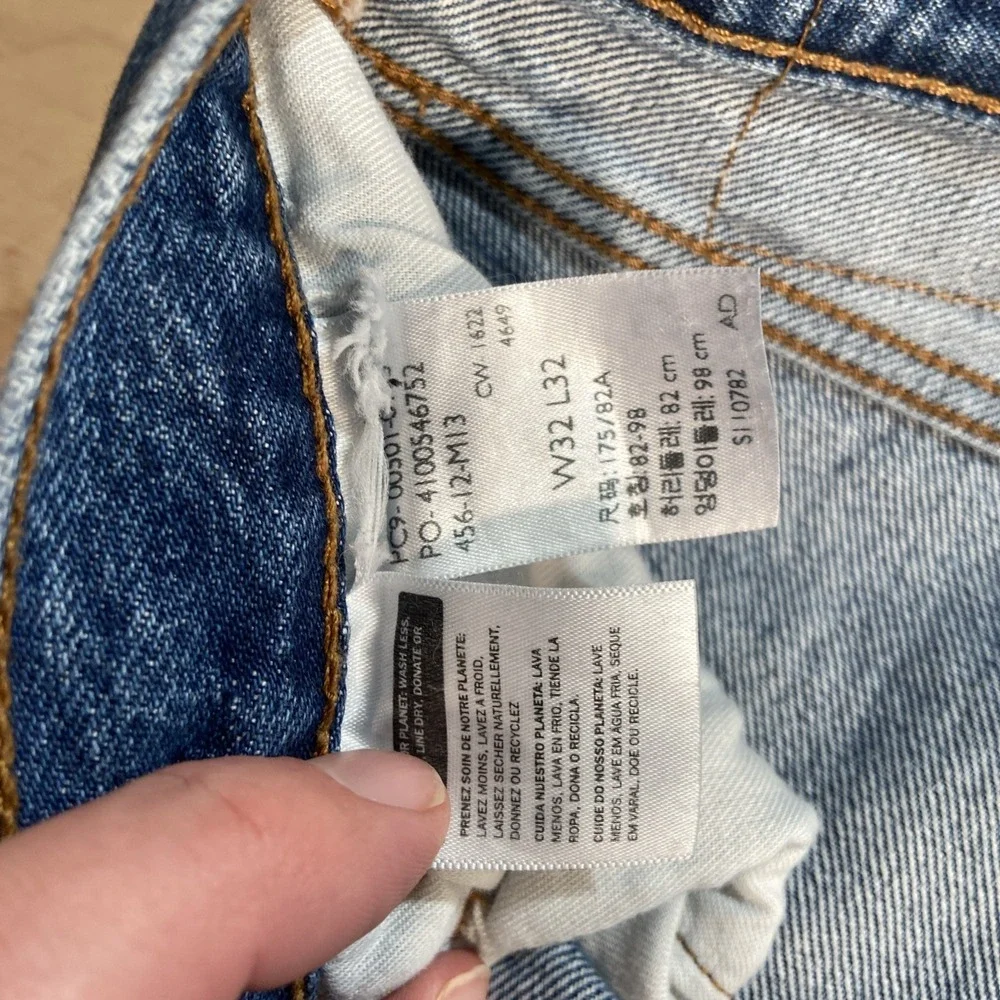 Levi's 501 Jeans Mens 32x32 Blue Original Fit Straight Medium‎ Wash Denim Pants